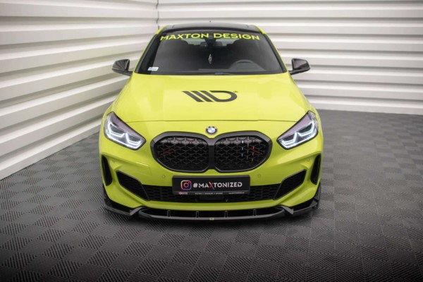 MAXTON DESIGN - Spoiler pod predný nárazník V.7 vhodné pre BMW 1 F40 M-PACK/ M135I, Čierny lesk – Obrázok 2