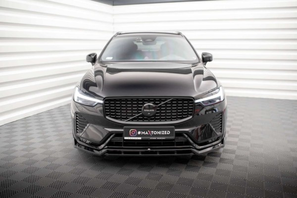 MAXTON DESIGN - Spoiler pod predný nárazník VOLVO XC60 R-DESIGN MK2 FACELIFT, Čierny lesk – Obrázok 2