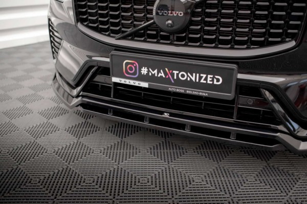 MAXTON DESIGN - Spoiler pod predný nárazník VOLVO XC60 R-DESIGN MK2 FACELIFT, Čierny lesk – Obrázok 3