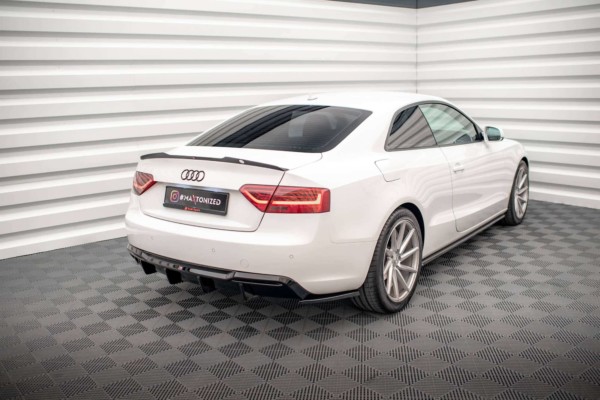 MAXTON DESIGN - Bočné difúzory zadného nárazníka AUDI A5 COUPE 8T FACELIFT, Čierny lesk – Obrázok 2
