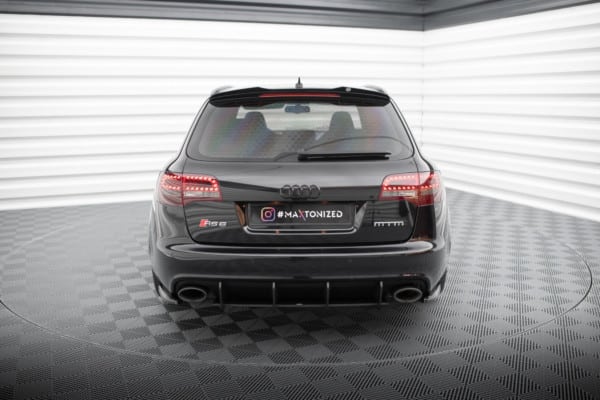 MAXTON DESIGN - Bočné difúzory zadného nárazníka AUDI RS6 AVANT C6, Čierny lesk – Obrázok 3