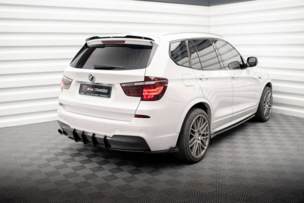 MAXTON DESIGN - Bočné difúzory zadného nárazníka vhodné pre BMW X3 M-PACK F25, Čierny lesk – Obrázok 2