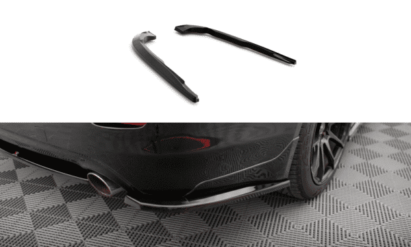 MAXTON DESIGN - Bočné difúzory zadného nárazníka INFINITI Q50 S MK1, Čierny lesk