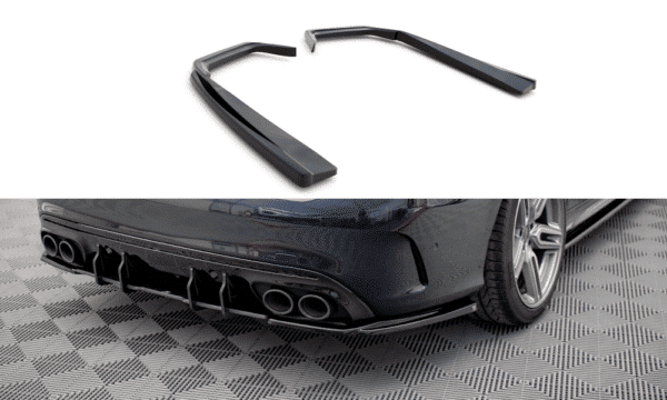 MAXTON DESIGN - Bočné difúzory zadného nárazníka MERCEDES-AMG C 43 SEDAN W205 FACELIFT, Čierny lesk
