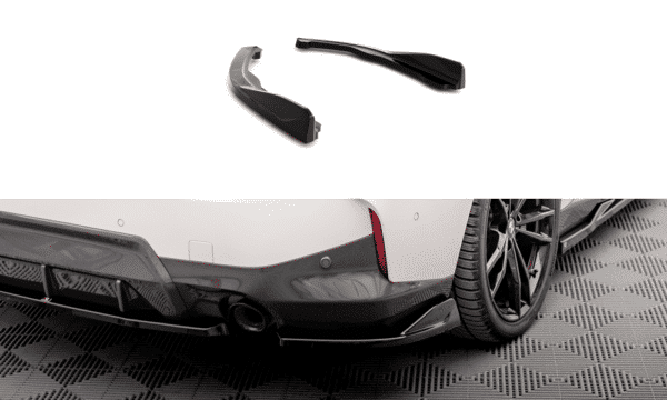 MAXTON DESIGN - Bočné difúzory zadného nárazníka V.1 vhodné pre BMW 2 COUPE COUPE M-PACk G42, Čierny lesk