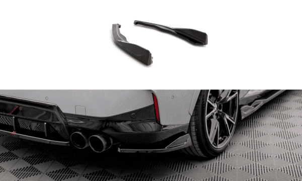 MAXTON DESIGN - Bočné difúzory zadného nárazníka V.1 vhodné pre BMW 2 COUPE COUPE M240I G42, Čierny lesk