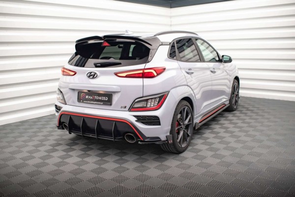MAXTON DESIGN - Bočné difúzory zadného nárazníka V.1 HYUNDAI KONA N MK1, Čierny lesk – Obrázok 2