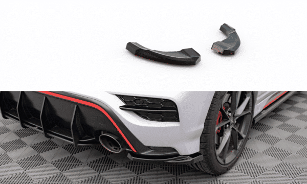 MAXTON DESIGN - Bočné difúzory zadného nárazníka V.1 HYUNDAI KONA N MK1, Čierny lesk