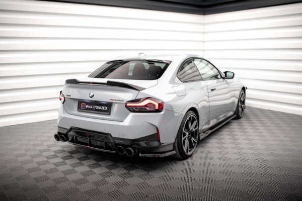 MAXTON DESIGN - Bočné difúzory zadného nárazníka V.2 vhodné pre BMW 2 COUPE COUPE M240I G42, Čierny lesk – Obrázok 2