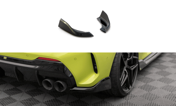 MAXTON DESIGN - Bočné difúzory zadného nárazníka V.6 vhodné pre BMW 1 F40 M-PACK/ M135I, Čierny lesk