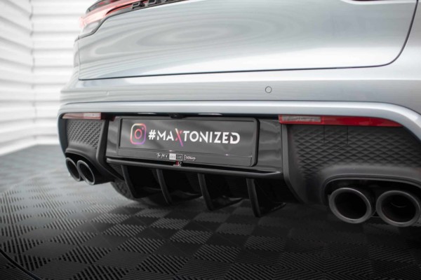 MAXTON DESIGN - Difúzor zadného nárazníka PORSCHE MACAN MK1 FACELIFT 2, Čierny lesk – Obrázok 2