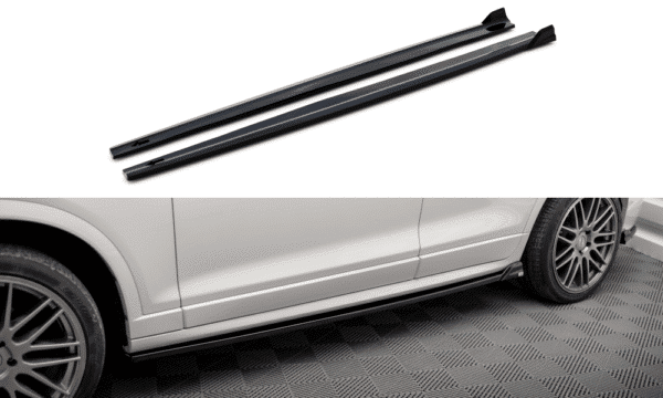 MAXTON DESIGN - Lišty pod bočné prahy vhodné pre BMW X3 M-PACK F25, Čierny lesk