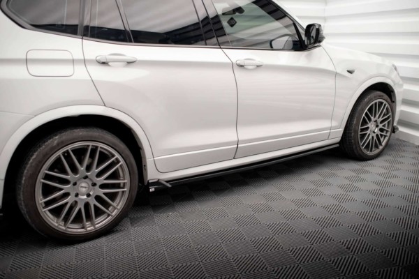 MAXTON DESIGN - Lišty pod bočné prahy vhodné pre BMW X3 M-PACK F25, Čierny lesk – Obrázok 2