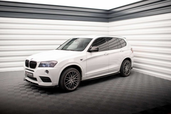 MAXTON DESIGN - Lišty pod bočné prahy vhodné pre BMW X3 M-PACK F25, Čierny lesk – Obrázok 3