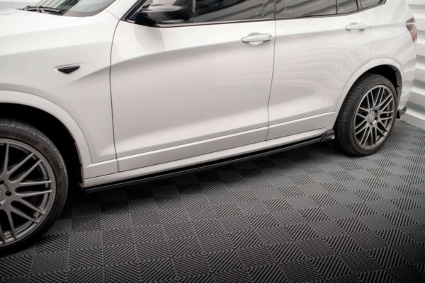 MAXTON DESIGN - Lišty pod bočné prahy vhodné pre BMW X3 M-PACK F25, Čierny lesk – Obrázok 4