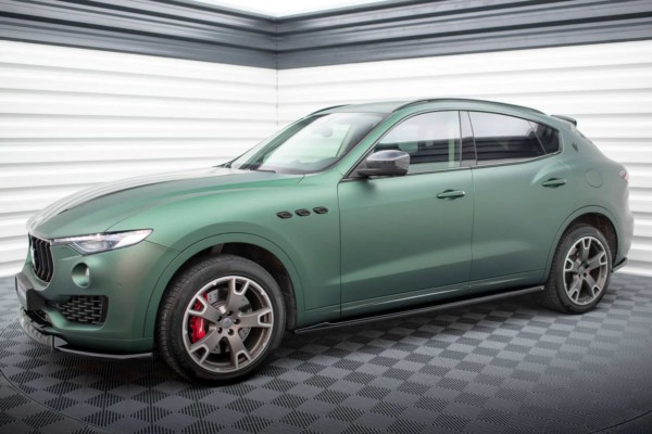 MAXTON DESIGN - Lišty pod bočné prahy MASERATI LEVANTE MK1, Čierny lesk – Obrázok 3