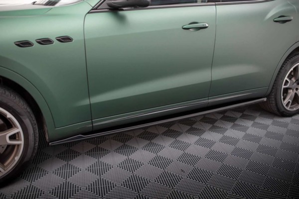 MAXTON DESIGN - Lišty pod bočné prahy MASERATI LEVANTE MK1, Čierny lesk – Obrázok 4