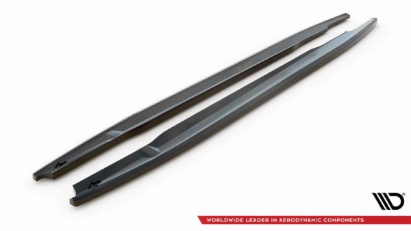 MAXTON DESIGN - Lišty pod bočné prahy MERCEDES-BENZ C AMG-LINE W206 , Čierny lesk – Obrázok 6