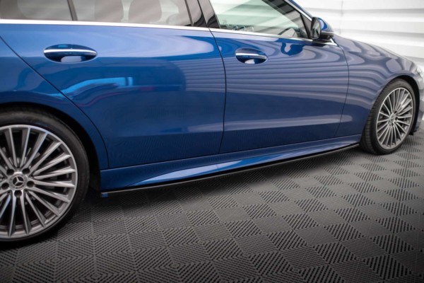 MAXTON DESIGN - Lišty pod bočné prahy MERCEDES-BENZ C AMG-LINE W206 , Čierny lesk – Obrázok 2