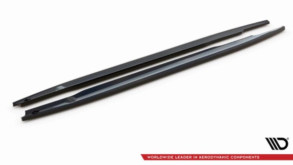 MAXTON DESIGN - Lišty pod bočné prahy MERCEDES-BENZ C AMG-LINE W206 , Čierny lesk – Obrázok 5