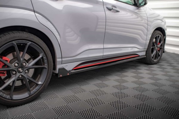 MAXTON DESIGN - Lišty pod bočné prahy V.1 HYUNDAI KONA N MK1, Čierny lesk – Obrázok 6