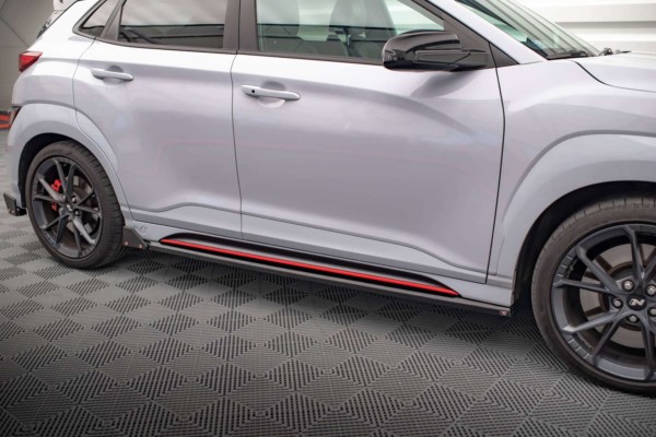 MAXTON DESIGN - Lišty pod bočné prahy V.1 HYUNDAI KONA N MK1, Čierny lesk – Obrázok 7