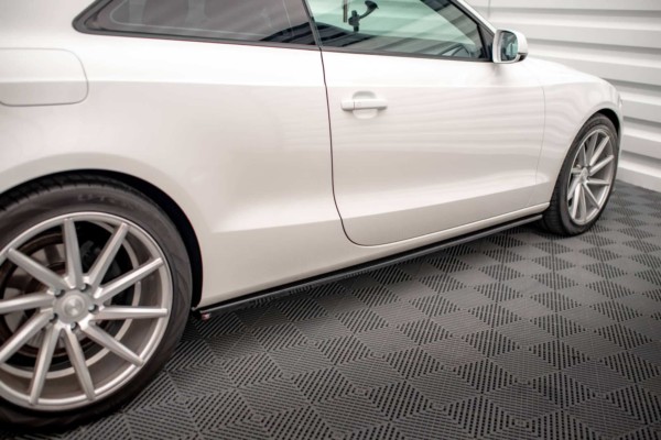 MAXTON DESIGN - Lišty pod bočné prahy V.2 AUDI A5 / A5 S-LINE / S5 COUPE 8T, Čierny lesk – Obrázok 2