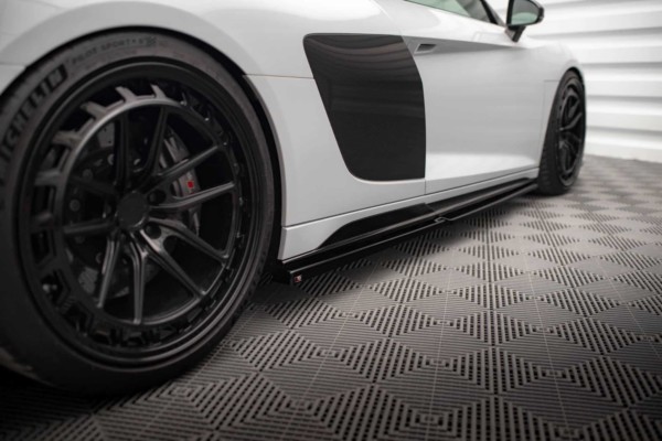 MAXTON DESIGN - Lišty pod bočné prahy V.2 AUDI R8 MK2 FACELIFT, Čierny lesk – Obrázok 2