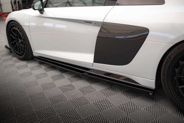 MAXTON DESIGN - Lišty pod bočné prahy V.2 AUDI R8 MK2 FACELIFT, Čierny lesk – Obrázok 4