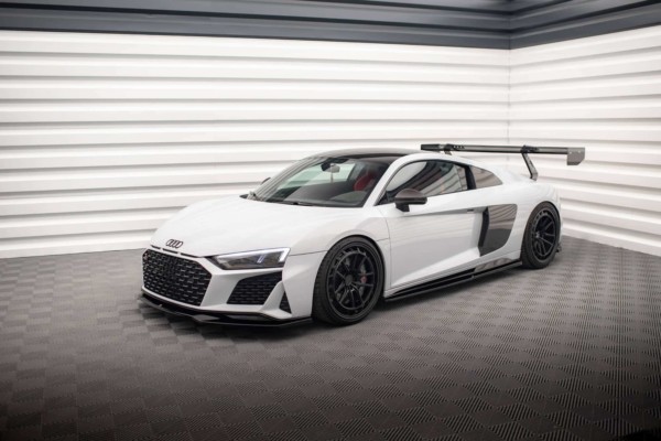 MAXTON DESIGN - Lišty pod bočné prahy V.2 AUDI R8 MK2 FACELIFT, Čierny lesk – Obrázok 5