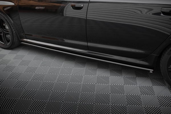 MAXTON DESIGN - Lišty pod bočné prahy V.2 AUDI RS6 AVANT C6, Čierny lesk – Obrázok 4