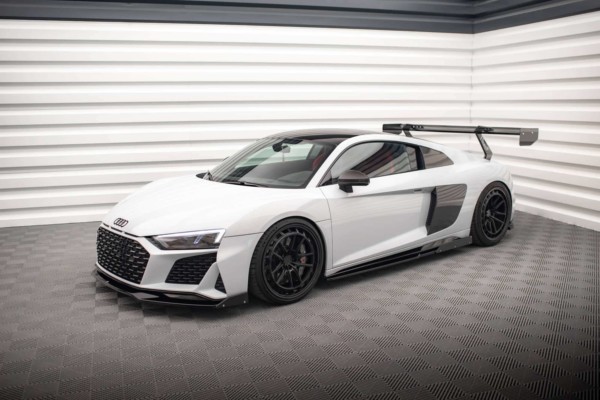 MAXTON DESIGN - Lišty pod bočné prahy V.3 AUDI R8 MK2 FACELIFT, Čierny lesk – Obrázok 4