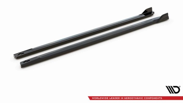 MAXTON DESIGN - Lišty pod bočné prahy V.2 HYUNDAI KONA N MK1, Čierny lesk – Obrázok 5