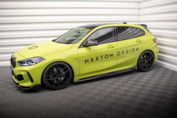 MAXTON DESIGN - Lišty pod bočné prahy V.5 vhodné pre BMW 1 F40 M-PACK/ M135I, Čierny lesk – Obrázok 3