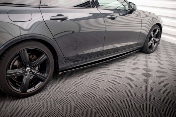 MAXTON DESIGN - Lišty pod bočné prahy VOLVO V90 R-DESIGN MK2, Čierny lesk – Obrázok 2