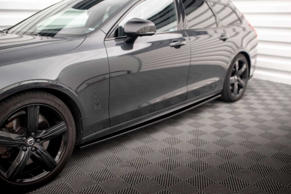 MAXTON DESIGN - Lišty pod bočné prahy VOLVO V90 R-DESIGN MK2, Čierny lesk – Obrázok 4