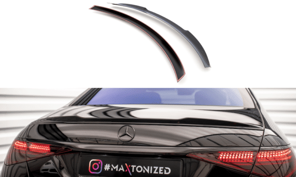 MAXTON DESIGN - Predĺženie spoilera MERCEDES-BENZ S AMG-LINE W223, Čierny lesk