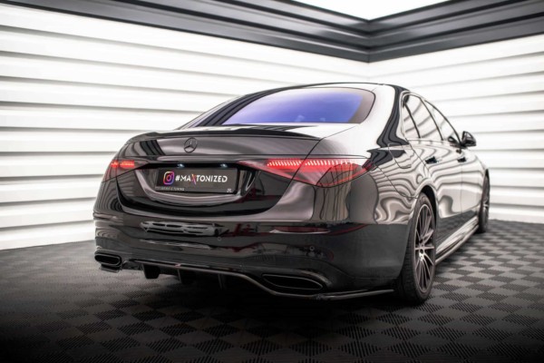 MAXTON DESIGN - Predĺženie spoilera MERCEDES-BENZ S AMG-LINE W223, Čierny lesk – Obrázok 2