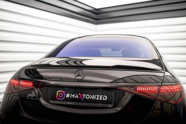 MAXTON DESIGN - Predĺženie spoilera MERCEDES-BENZ S AMG-LINE W223, Čierny lesk – Obrázok 3