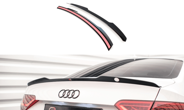 MAXTON DESIGN - Predĺženie spoilera V.2 AUDI A5 / A5 S-LINE / S5 COUPE 8T, Čierny lesk
