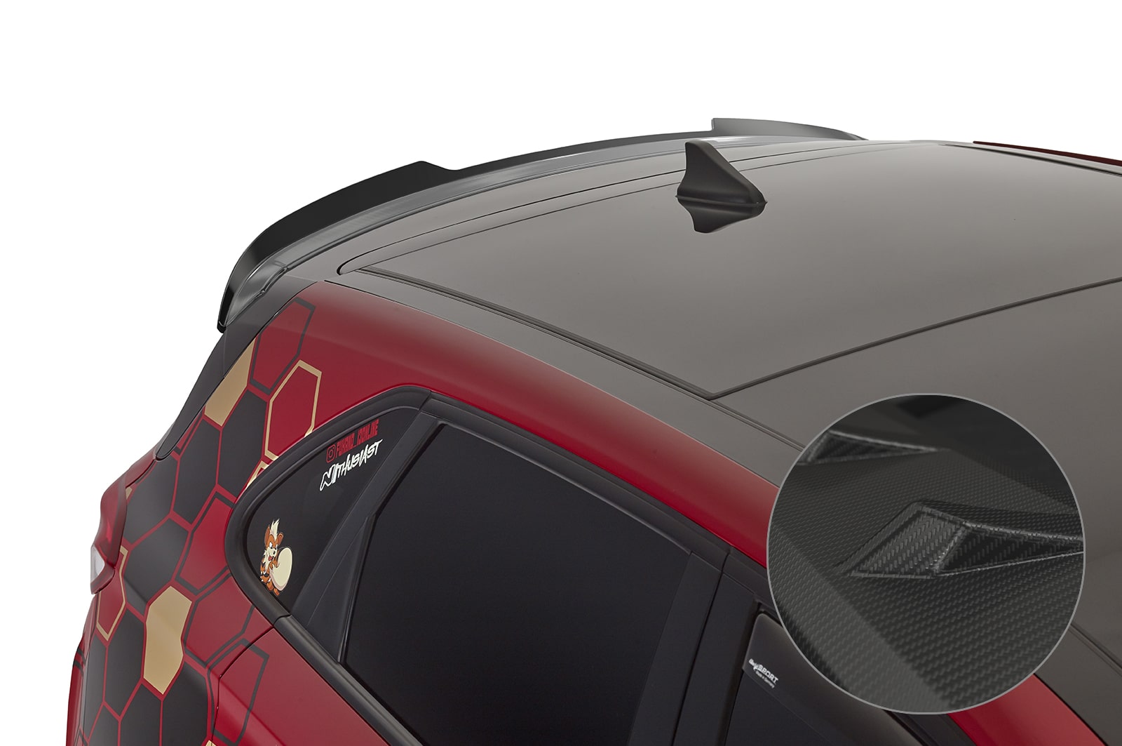 Spoiler kufra pre Hyundai I30 (PD) Hatchback HF862, matný carbon