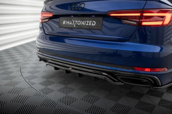 MAXTON DESIGN - Spoiler pod zadný nárazník AUDI A4 COMPETITION B9, Čierny lesk – Obrázok 2