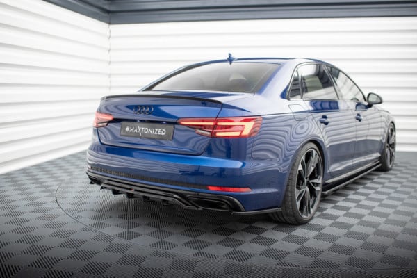 MAXTON DESIGN - Spoiler pod zadný nárazník AUDI A4 COMPETITION B9, Čierny lesk – Obrázok 3