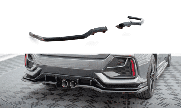 MAXTON DESIGN - Spoiler pod zadný nárazník HONDA CIVIC SPORT MK 10 , Čierny lesk