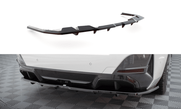 MAXTON DESIGN - Spoiler pod zadný nárazník V.1 vhodné pre BMW I4 M-PACK G26, Čierny lesk