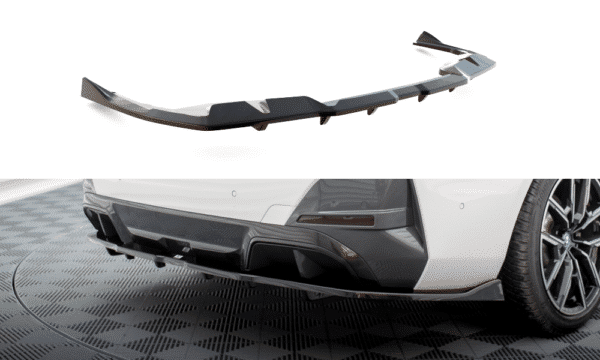 MAXTON DESIGN - Spoiler pod zadný nárazník V.2 vhodné pre BMW I4 M-PACK G26, Čierny lesk