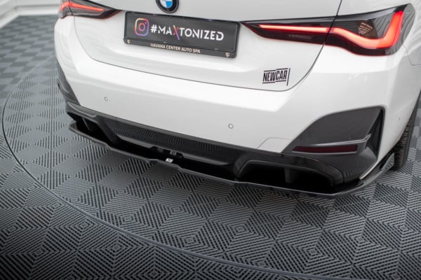 MAXTON DESIGN - Spoiler pod zadný nárazník V.2 vhodné pre BMW I4 M-PACK G26, Čierny lesk – Obrázok 4