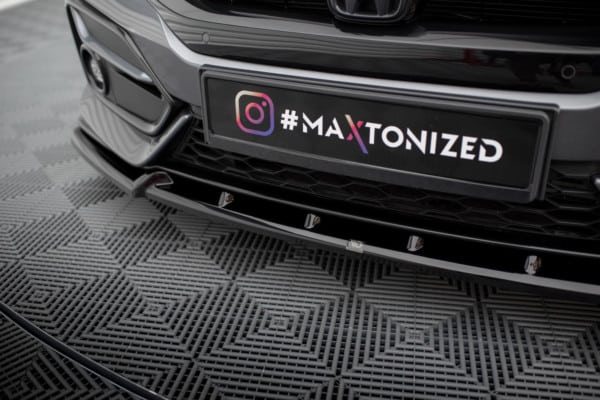MAXTON DESIGN - Spoiler pod predný nárazník HONDA CIVIC SPORT MK 10 , Čierny lesk – Obrázok 3