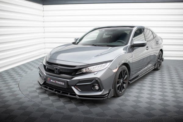 MAXTON DESIGN - Spoiler pod predný nárazník HONDA CIVIC SPORT MK 10 , Čierny lesk – Obrázok 5