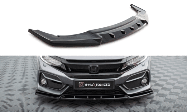 MAXTON DESIGN - Spoiler pod predný nárazník HONDA CIVIC SPORT MK 10 , Čierny lesk